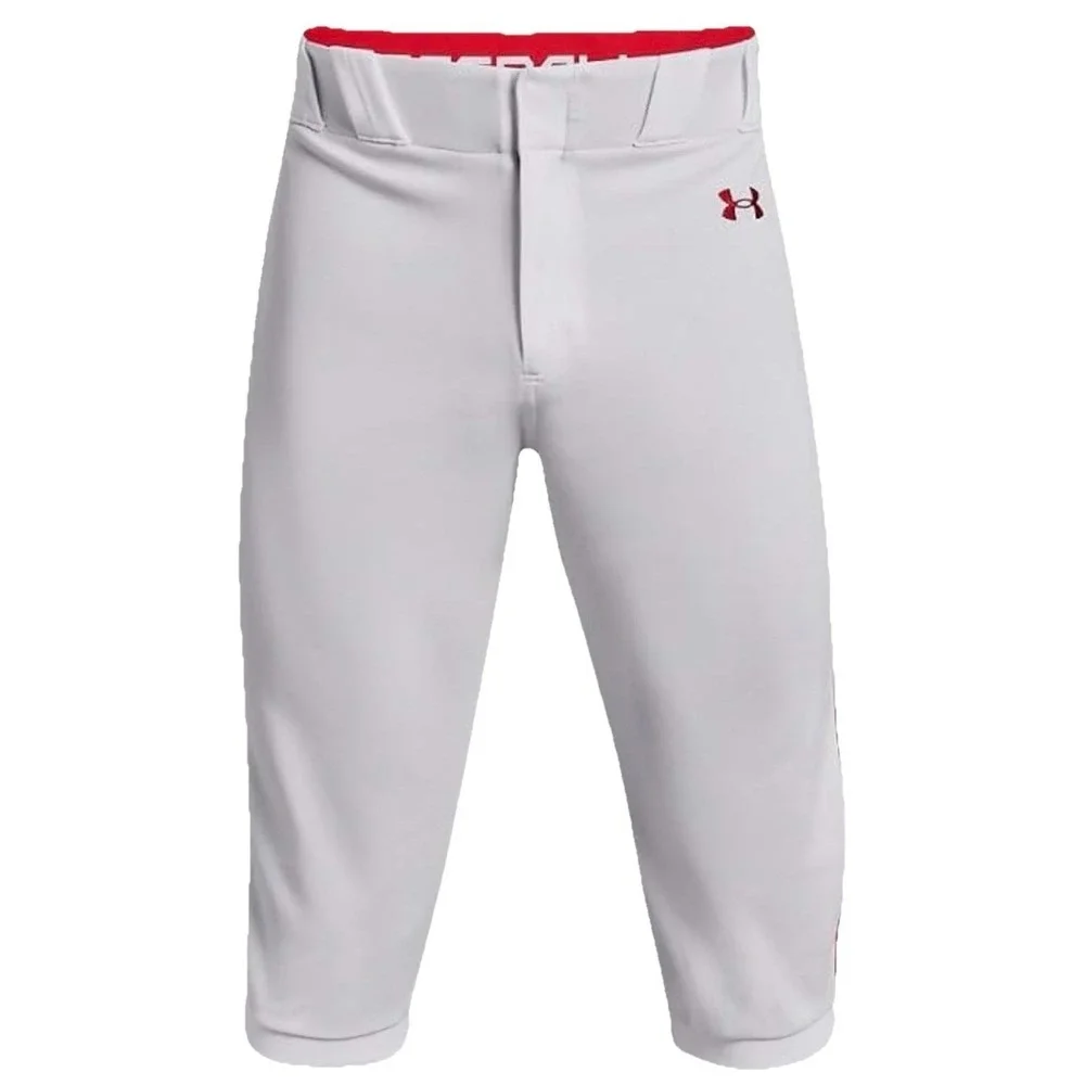 Under Armour UA Men's Utility Piped Baseball Knickers White/Red Size Medium New